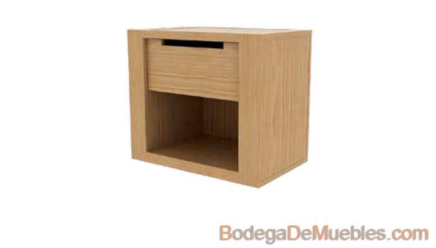 Buro para Recámara minimalista color cerezo hecho en madera de fresno.