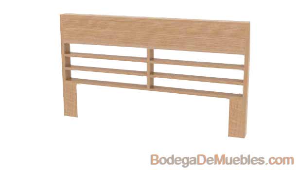 Cabecera para Cama king size baja de madera de fresno muy básica para gustos clásicos.