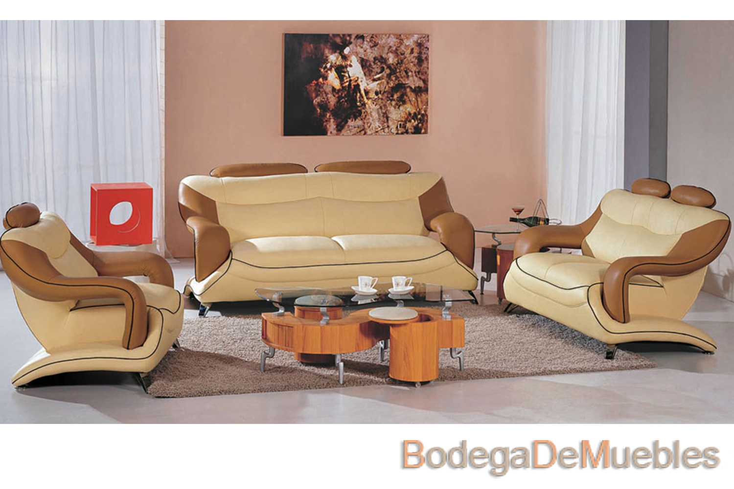 Sala Moderna Color Cafe y Beige