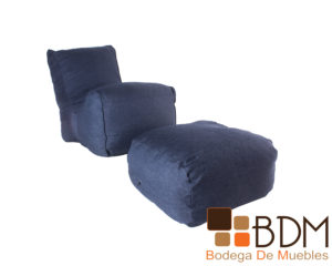 Sillon puff comodo con descansa pies