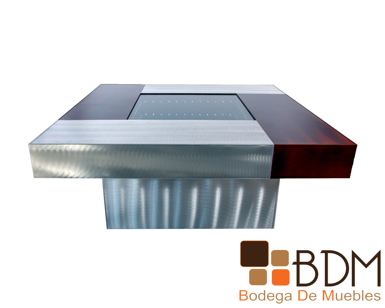 Mesa de centro moderna con luz led