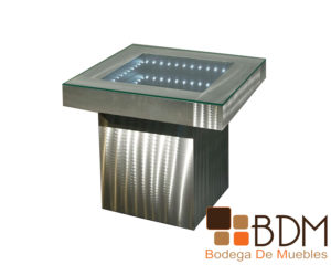 Mesa cuadrada de centro con luz led