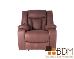 Sillon reclinable en vinil color cafe