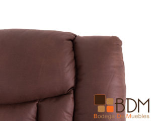 Sillon reclinable en vinil color cafe