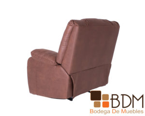 Sillon reclinable en vinil color cafe