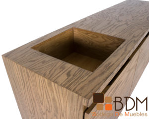 Mueble para TV contemporaneo fabricado en MDF