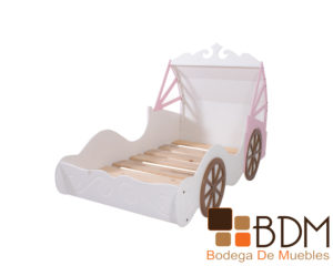 Cama infantil de madera estilo carroza cenicienta