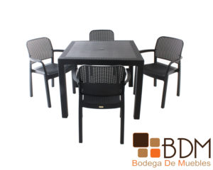 Set de comedor para exterior imitacion rattan