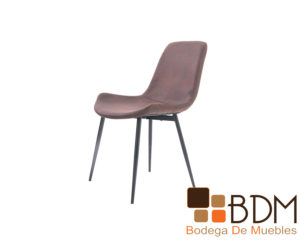 Silla con base de metal y tapiz microfibra