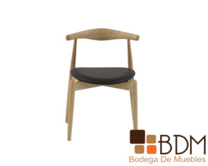 Silla ocasional de madera con asiento acolchonado