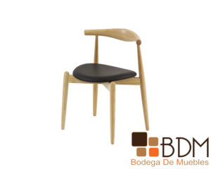 Silla ocasional de madera con asiento acolchonado