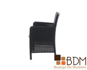 Silla con reposabrazos para exterior imitacion rattan