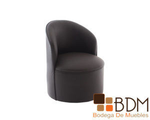 Sillon infantil estilo lounge negro tactopiel