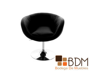 Sillon ajustable tapizado en vinipiel color negro con piston