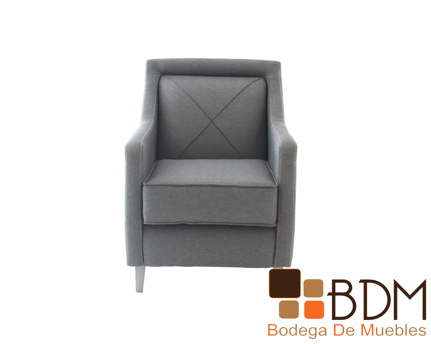 Sillon ocasional en color gris de madera