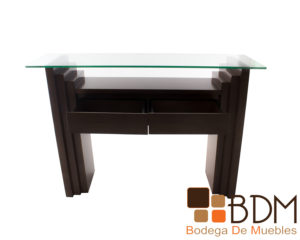 Credenza con cajones con cubierta de cristal