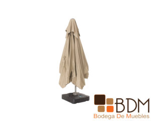 Sombrilla grande para exterior color beige