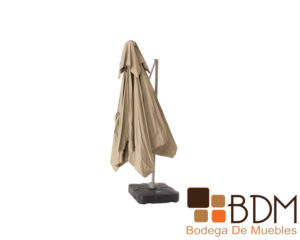 Sombrilla grande para exterior color beige