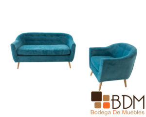 Set sofa y sillon individual para sala