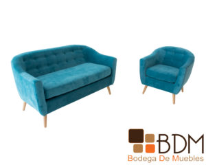 Set sofa y sillon individual para sala