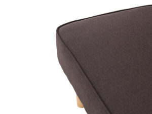 Sofa cama moderno color cafe con patas de madera