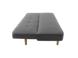 Sofa cama color gris con patas de madera