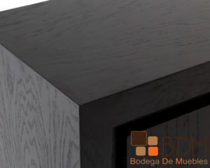 Bufetero color negro moderno con cajon en mdf