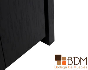 Bufetero color negro moderno con cajon en mdf