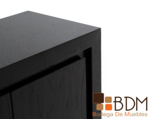 Bufetero color negro moderno con cajon en mdf