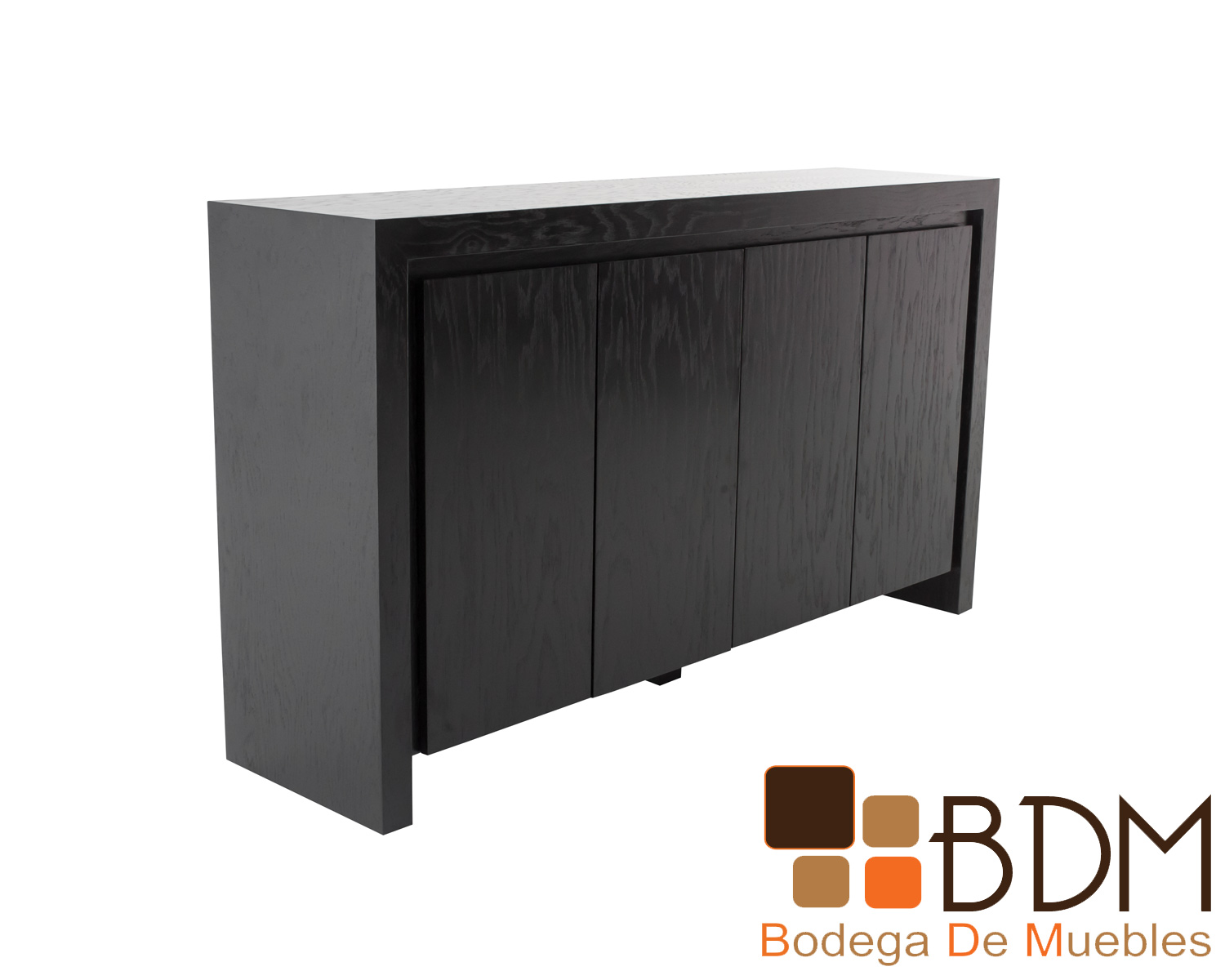 Bufetero color negro moderno con cajon en mdf