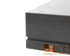 Mesa para comedor en mdf enchapado de encino color gris