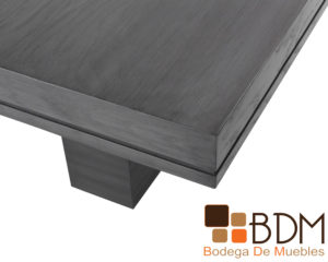 Mesa para comedor en mdf enchapado de encino color gris