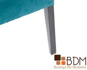 Silla de comedor en madera de pino y poplar color aqua