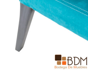 Silla de comedor en madera de pino y poplar color aqua