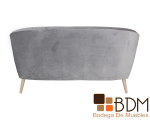 Sofa moderno en madera y tapiz suede para sala