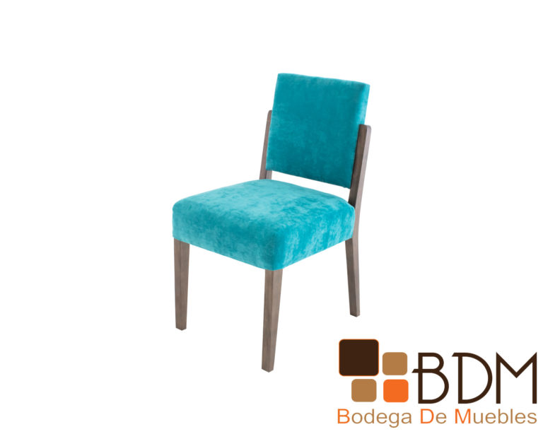 Silla para Comedor Elegante Tapizada Color Aqua