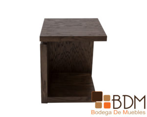 Mesa lateral en madera MDF enchapado encino