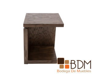 Mesa lateral en madera MDF enchapado encino