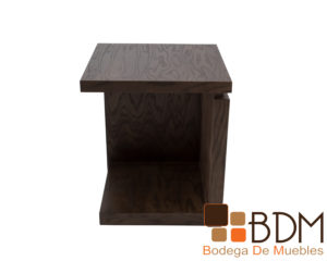 Mesa lateral en madera MDF enchapado encino