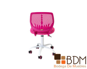 Silla de oficina juvenil color rosa