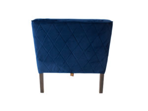 Sillon ocasional azul para sala individual en madera de poplar