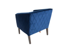 Sillon ocasional azul para sala individual en madera de poplar