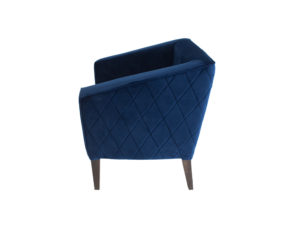 Sillon ocasional azul para sala individual en madera de poplar