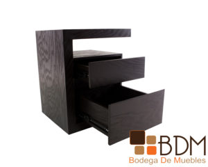 Buro moderno en madera MDF enchapado encino color chocolate