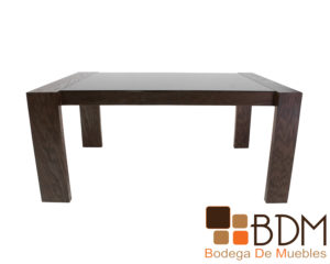 Mesa rectangular moderna para comedor color nogal