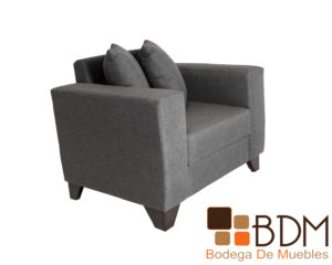 Sala tres piezas moderna con sillones y love seat color gris