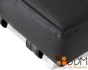 Love seat moderno en color negro con sillones individuales