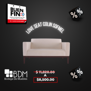 Love Seat de Madera Colin