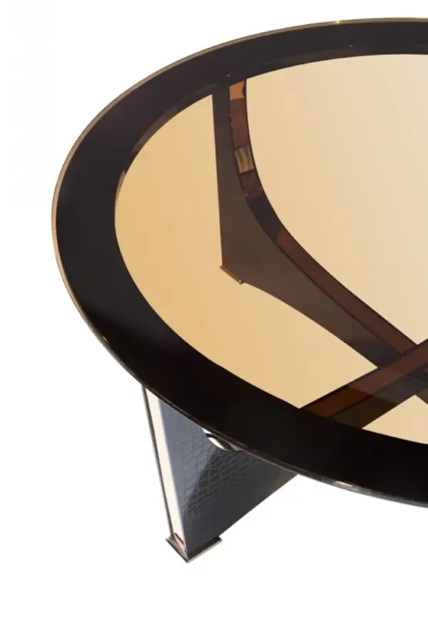 Mueble Mesa de centro moderna de cocodrilo negro y
oro rosa Talin de A&X – Envíos a todo México | FurnitureMX