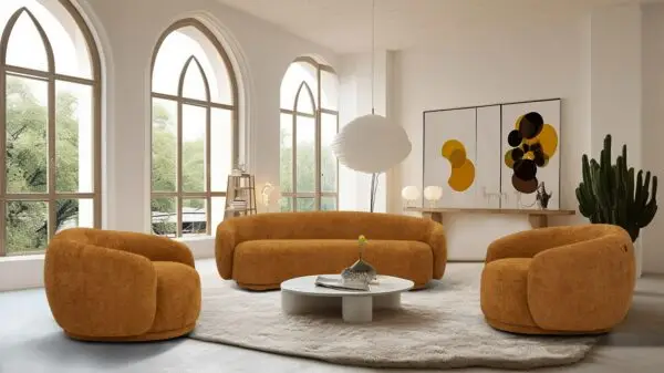 Sala Divani Casa Andrew - Sofá moderno de tela
naranja – Envíos a todo México | FurnitureMX